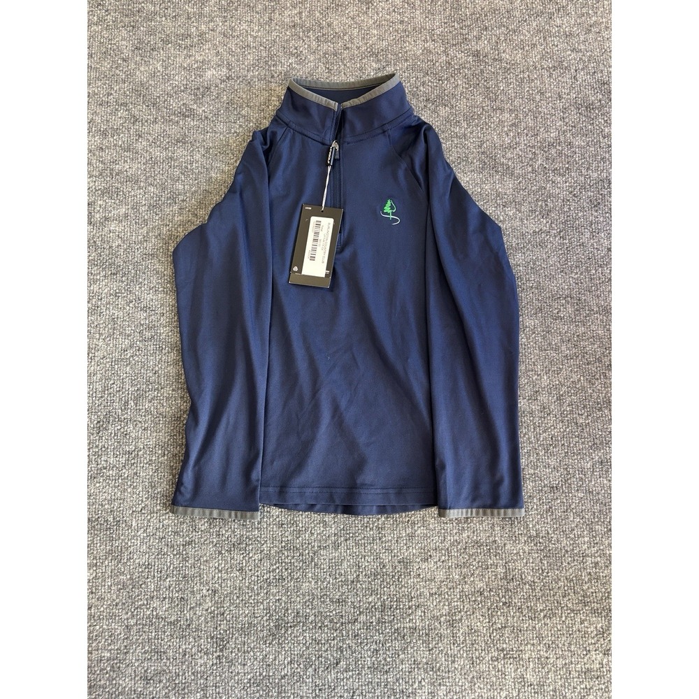 Youth Small Under Armour Kids Navy Blue Burlington Country Club 1/4 Zip Golf